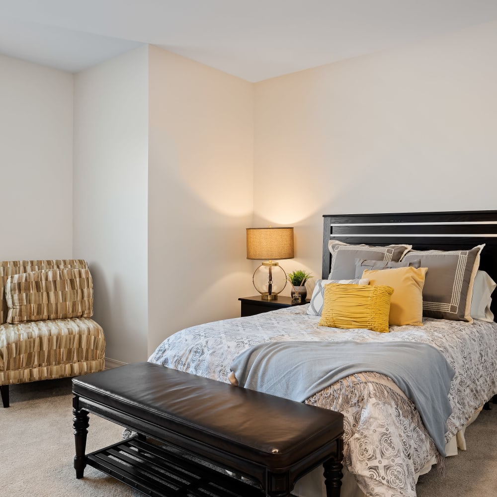 Resident bedroom at Anthology of Mason in Mason, Ohio