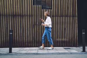 Resident walking near The Gardens At Duncan Apartments in Duncan, Oklahoma
