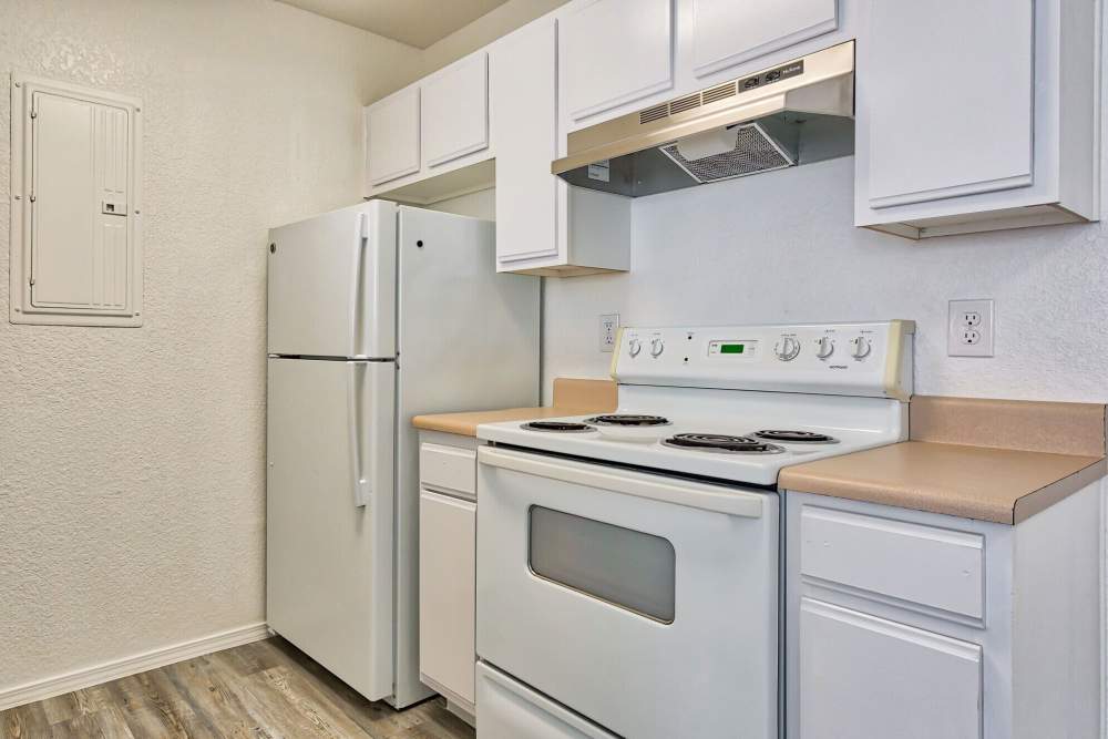 View of kitchen at The Gardens At Duncan Apartments in Duncan, Oklahoma