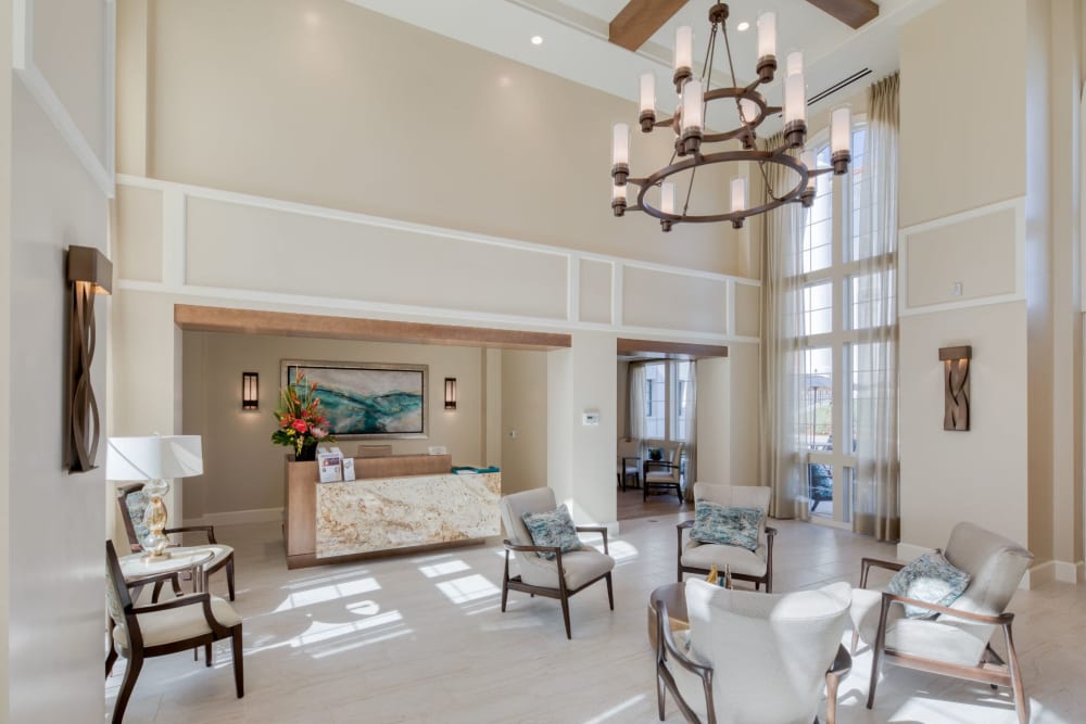 Dining area at The Bluffs at Hamilton Hill in Novato, California