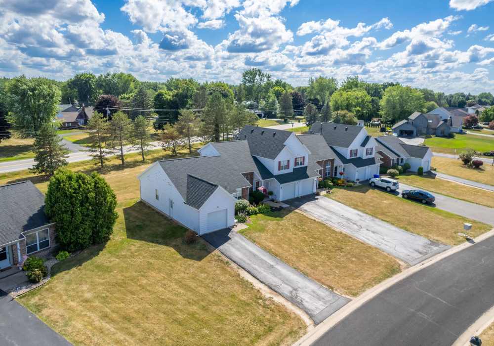 Ariel view of community at Countryshire Estates in Rochester, New York