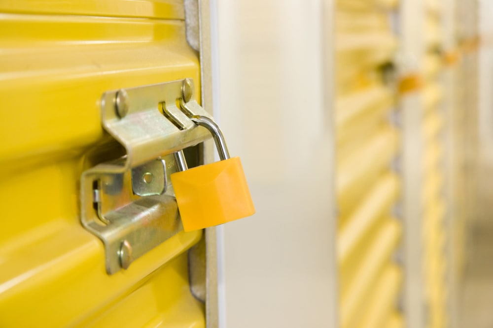 A locked unit at Storage Star in Napa, California