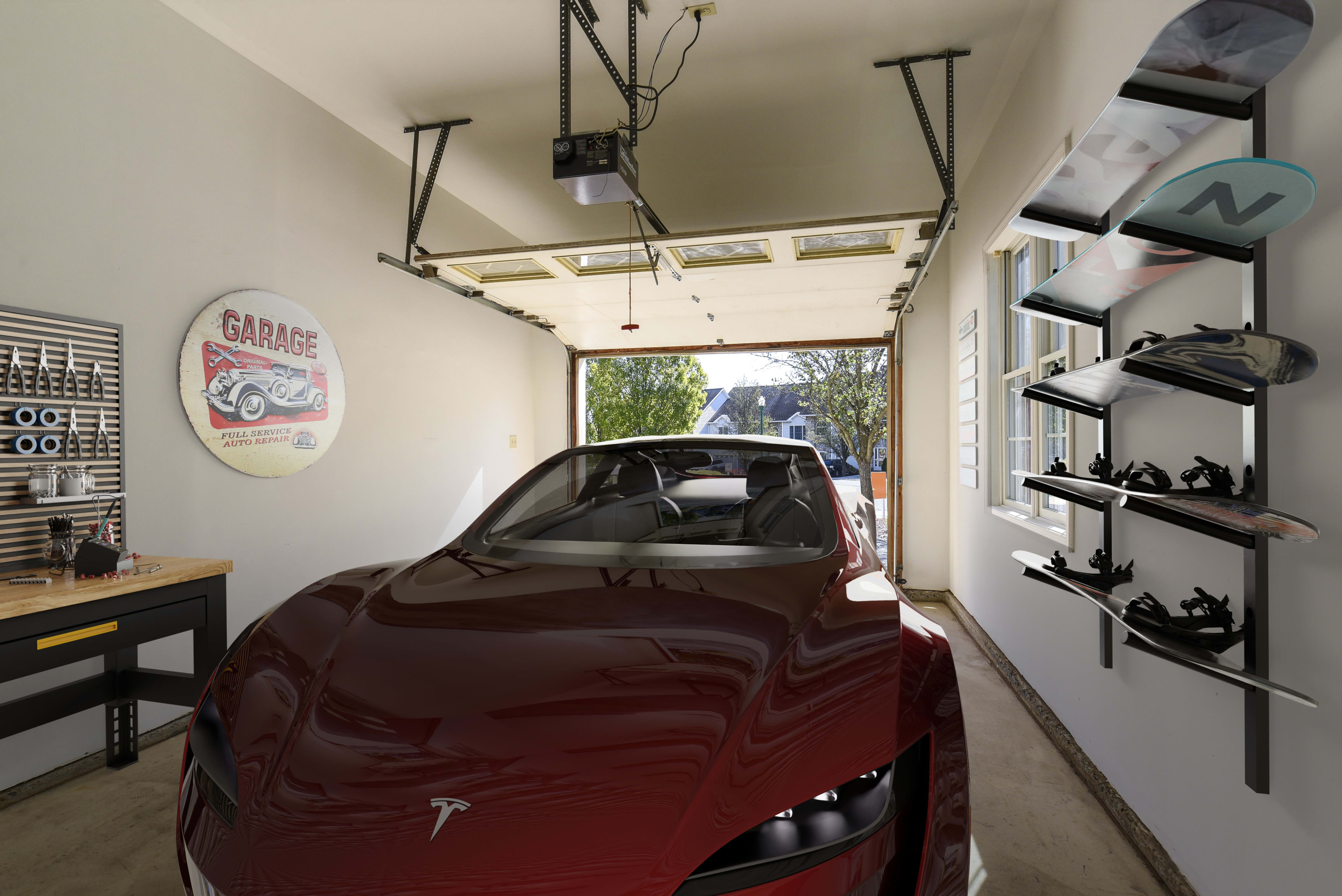 Garage at Springhouse Townhomes in Allentown, Pennsylvania