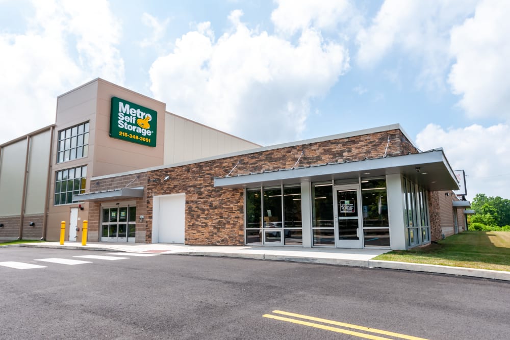 Exterior view of office at Metro Self Storage in Doylestown