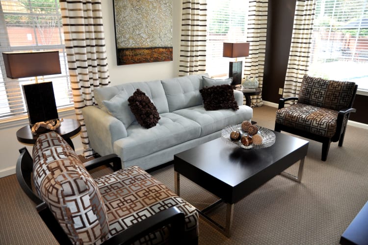 Spacious living room at Brookwood Valley