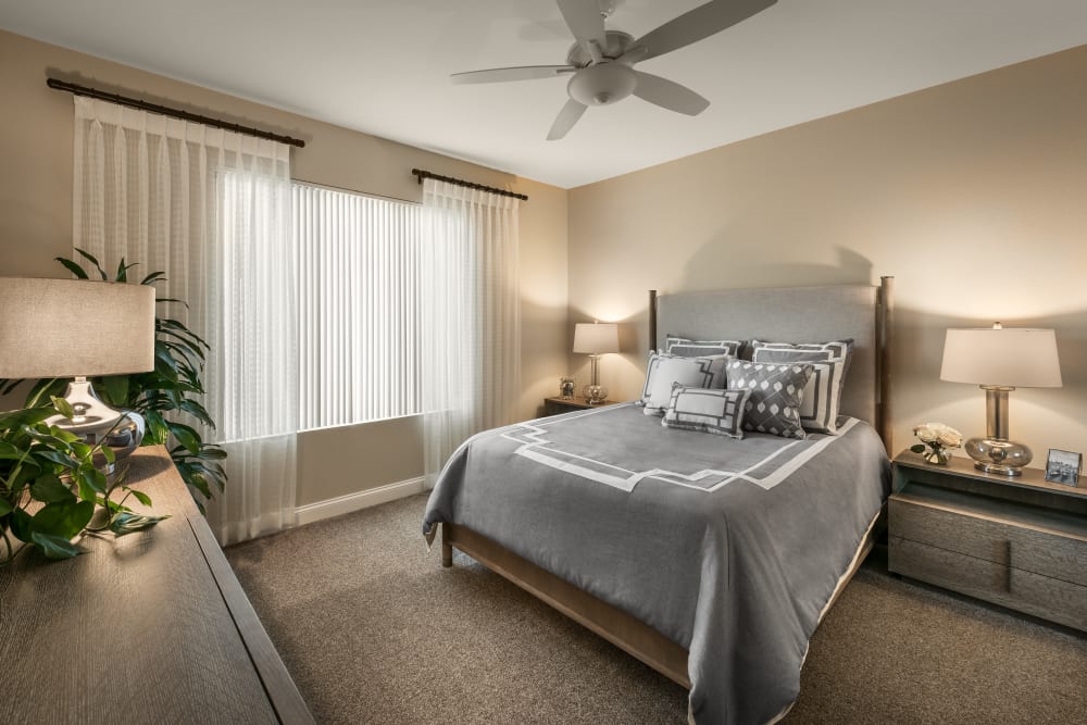 Bright well decorated bedroom at San Artes in Scottsdale, Arizona