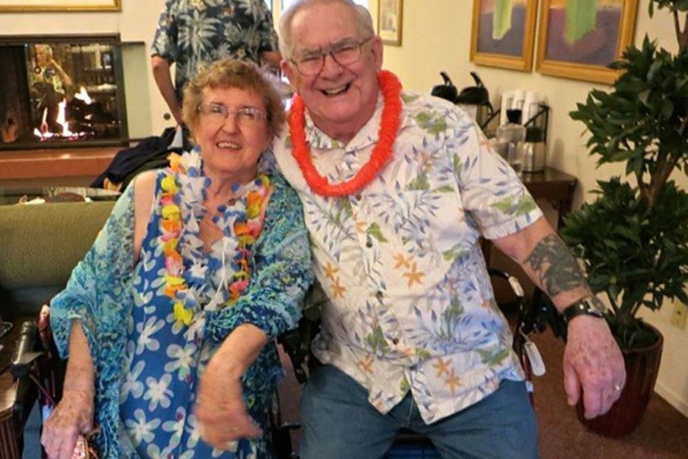 Luau event at Roseville Commons Senior Living in Roseville, California