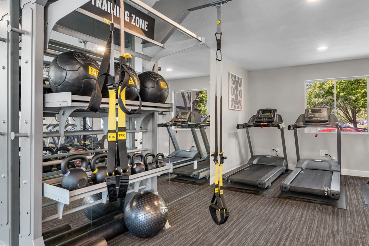 Rendering fitness center at Ironwood in Livermore, California