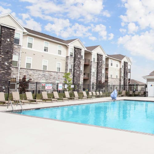 The community swimming pool at Ironwood in Altoona, Iowa