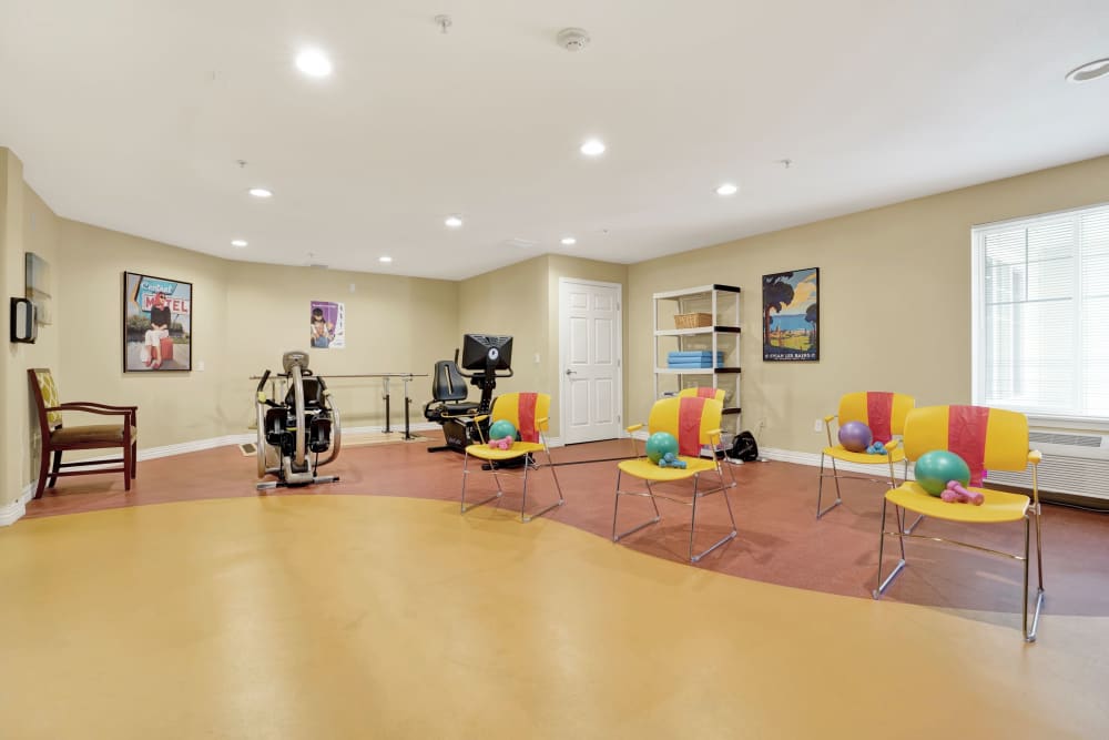 Fitness center at The Commons at Elk Grove in Elk Grove, California