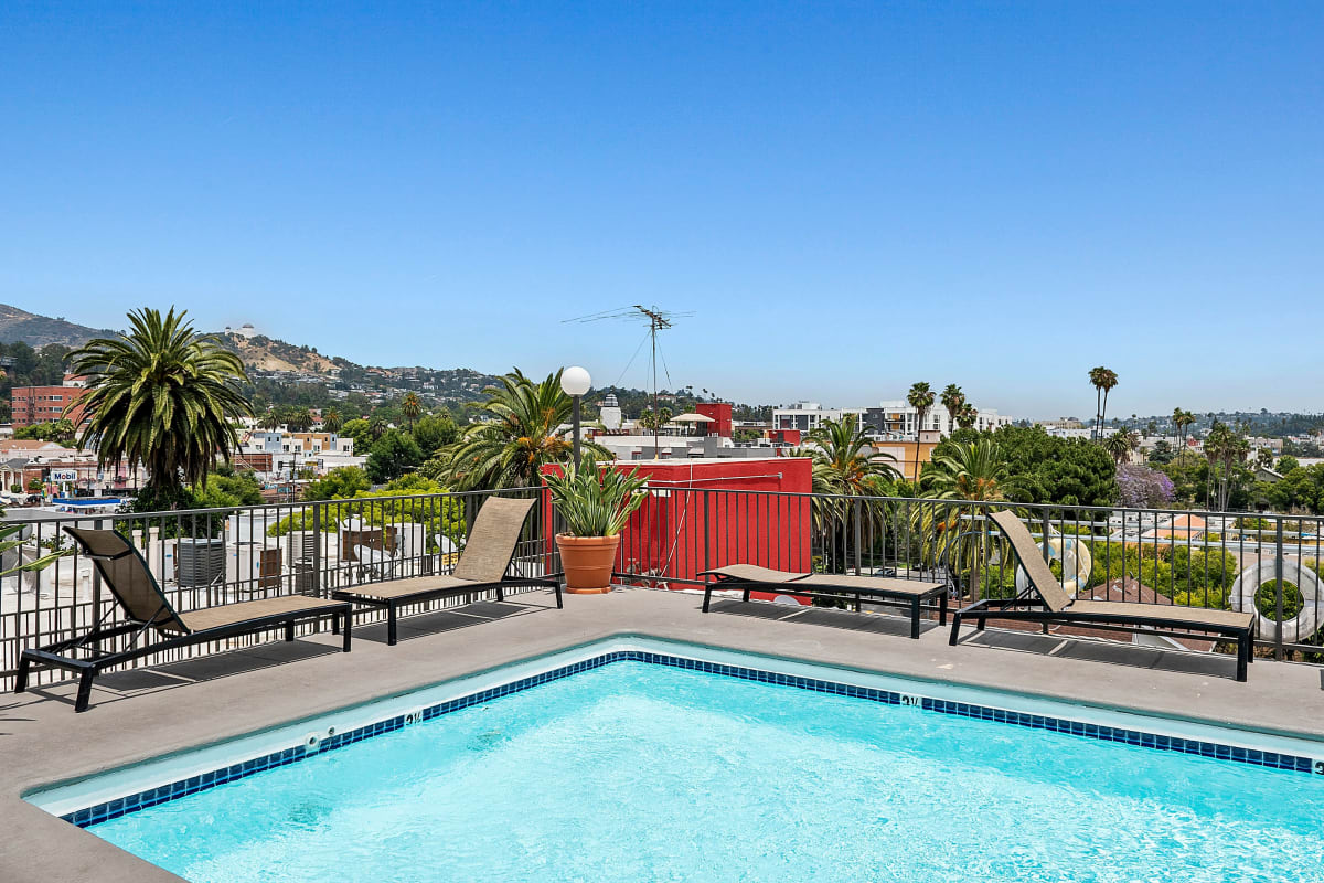 Rooftop pool at Media Towers, Los Angeles, California