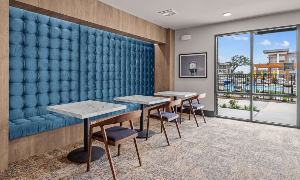 Indoor seating area at Opal Point at Kyle in Kyle,Texas
