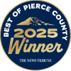 Gold Best Of Pierce County badge for Merrill Gardens at Wright Park