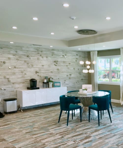 Modern community lounge area at The Preserve at Spring Lake in Altamonte Springs, Florida