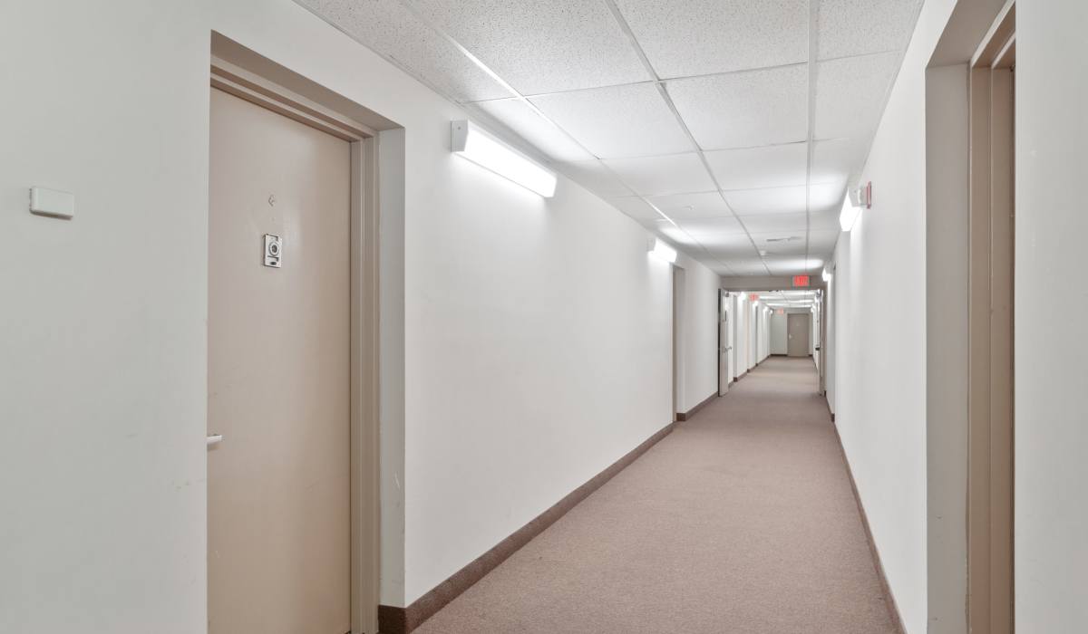 Path leading to the apartment homes at Broadway West in Brentwood, New York
