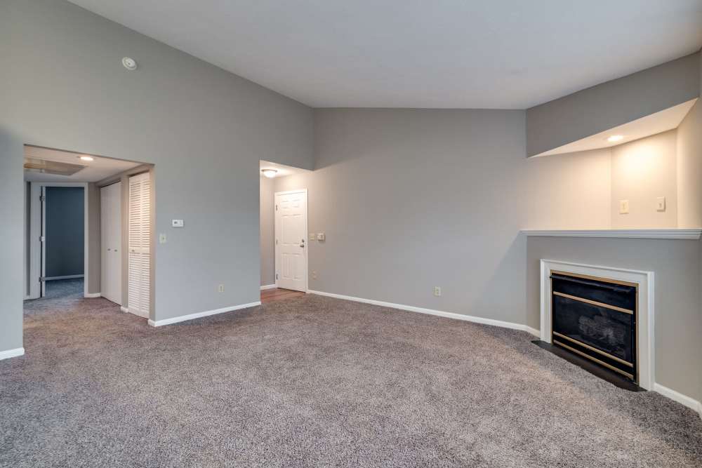 Living area with fire place at Ashton Glen in Centerville. OH