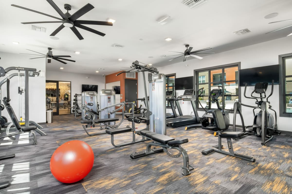 Well equipped fitness center at The Wyatt, Gilbert, Arizona