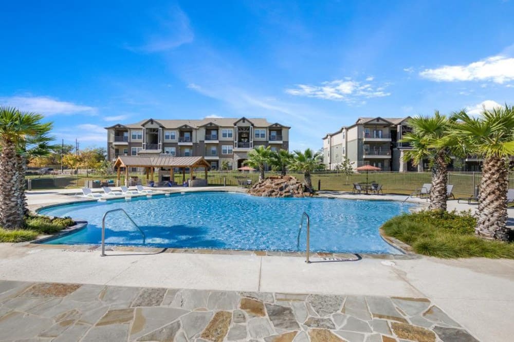 Amazing swimming pool for residents to cool off in on a hot day at Verandas at Alamo Ranch in San Antonio, Texas