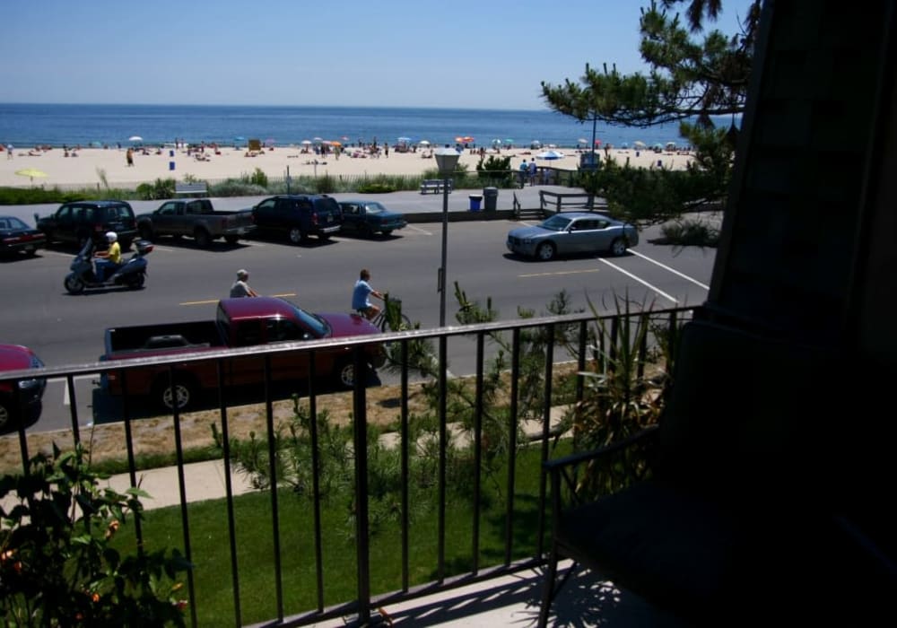 View from deck at Ocean Harbor Apartments in Belmar, New Jersey