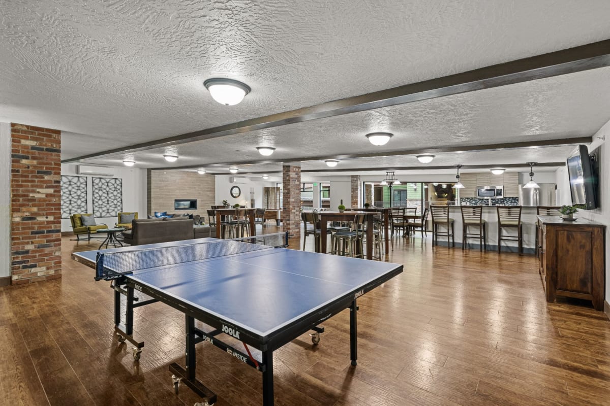 Copperline at Point Ruston's ping pong table in Tacoma, Washington