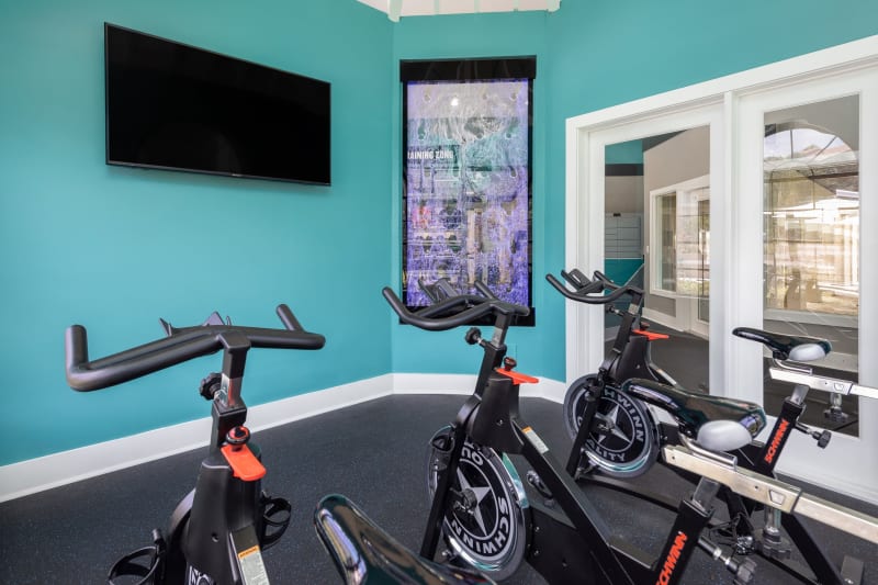 Cycling studio at The EnV in Hollywood, Florida