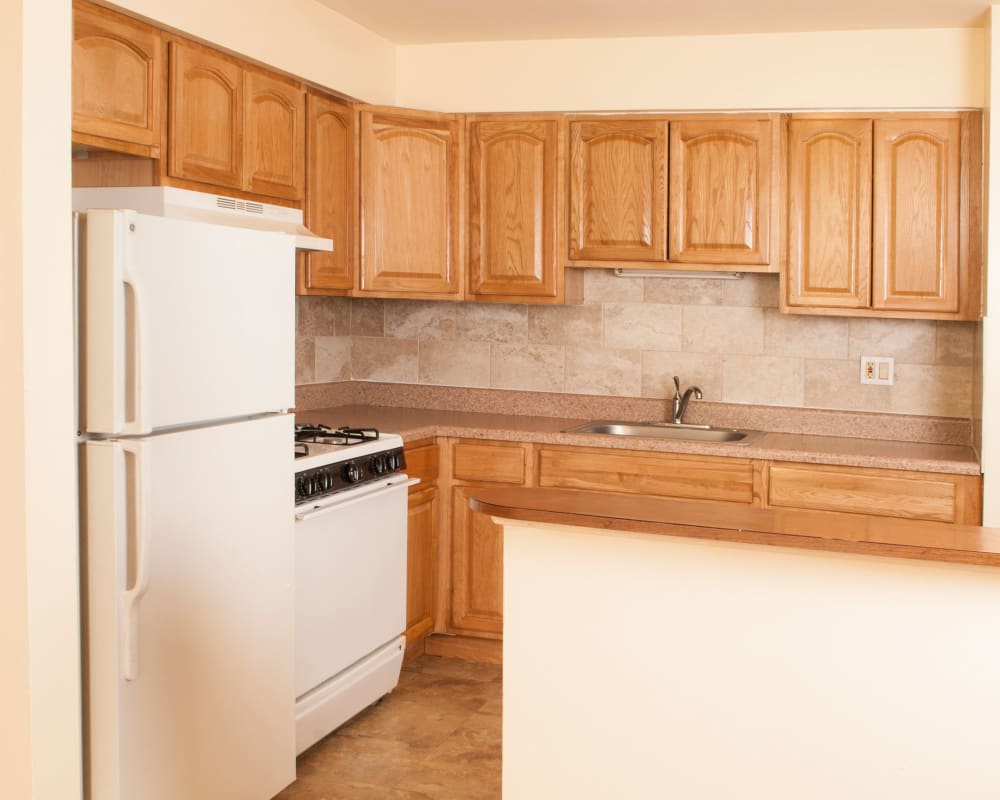 Great kitchen amenities at Villager Apartments in Irvington, New Jersey