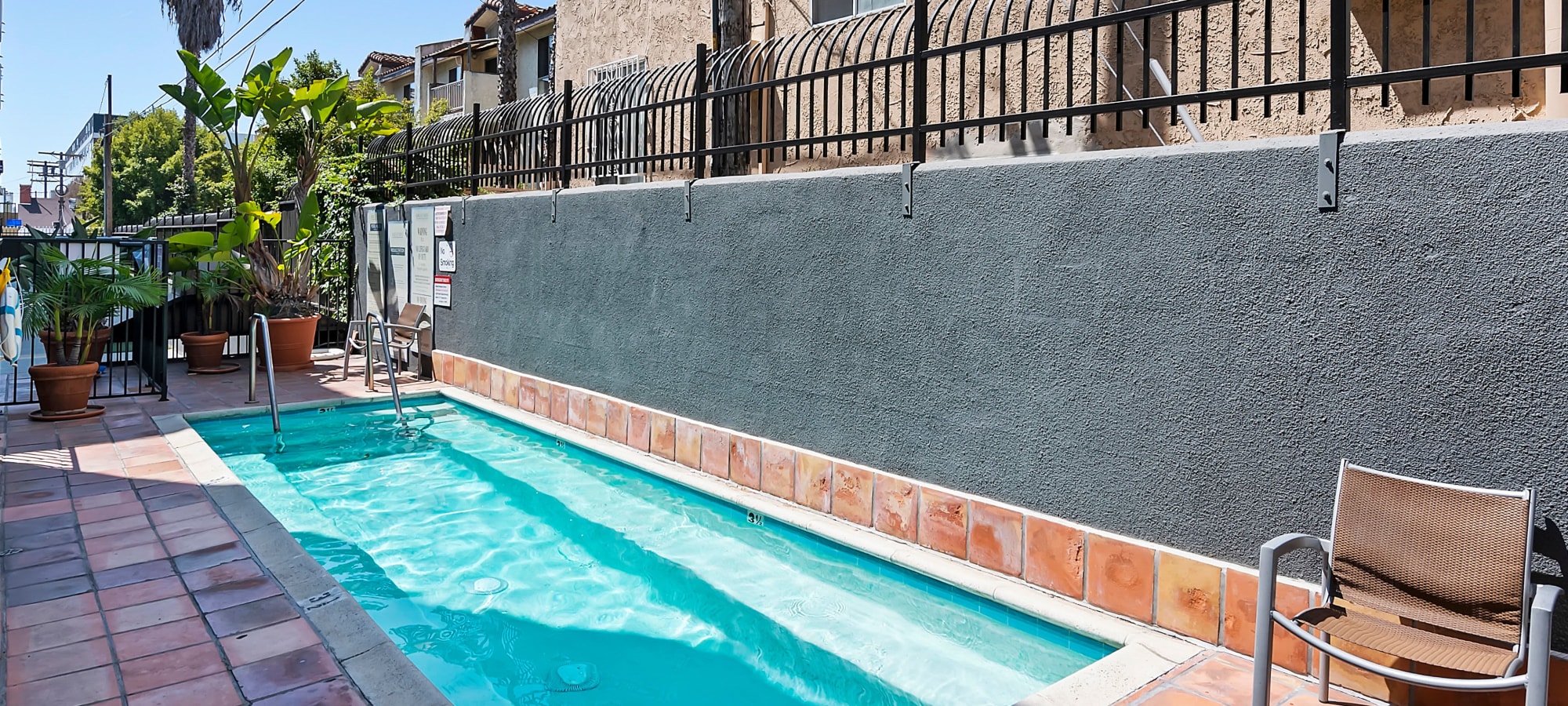 Refreshing pool at Kingsley Drive Apartments, Los Angeles, California