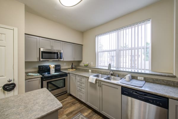 Kitchen at HighGrove Apartments in Everett,