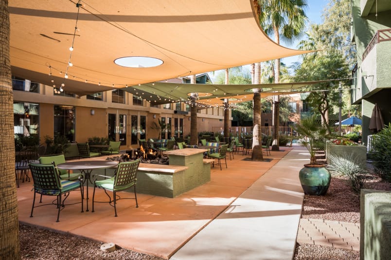 A view from of our outside covered Patio at McDowell Village in Scottsdale, Arizona