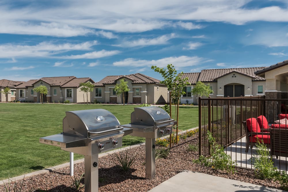 Barbeque grilling stations at TerraLane on Cotton in Surprise, Arizona