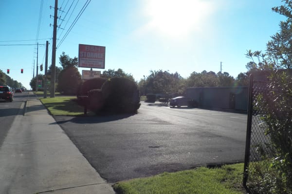 Front sign at B & H Self Storage in Aiken, South Carolina