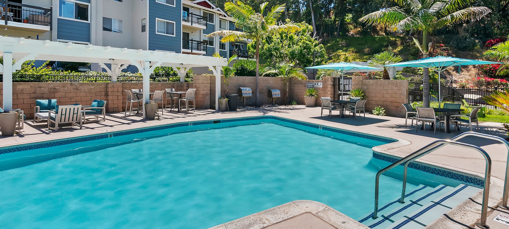 Resort-style pool at The Avenue at Carlsbad, Carlsbad, California