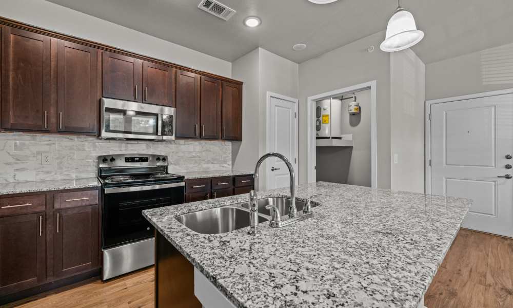 Water sink in kitchen at Cedar Springs in Corsicana, Texas