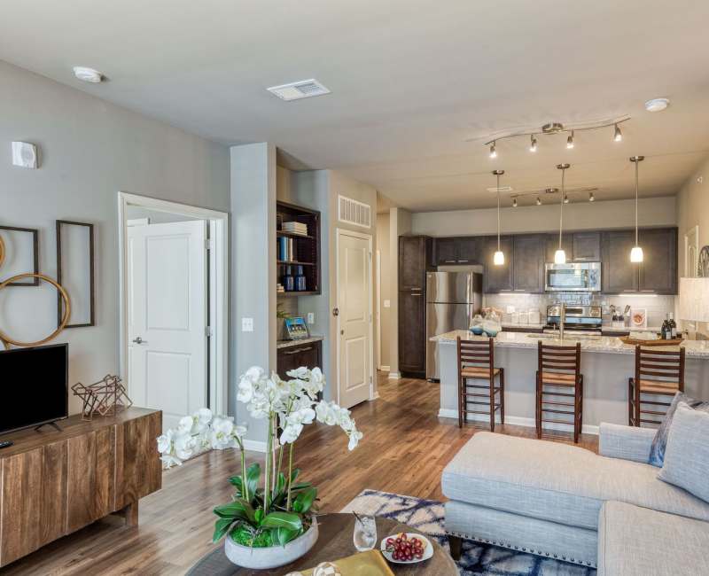 Living Room at Apex on Quality Hill in Kansas City, Missouri
