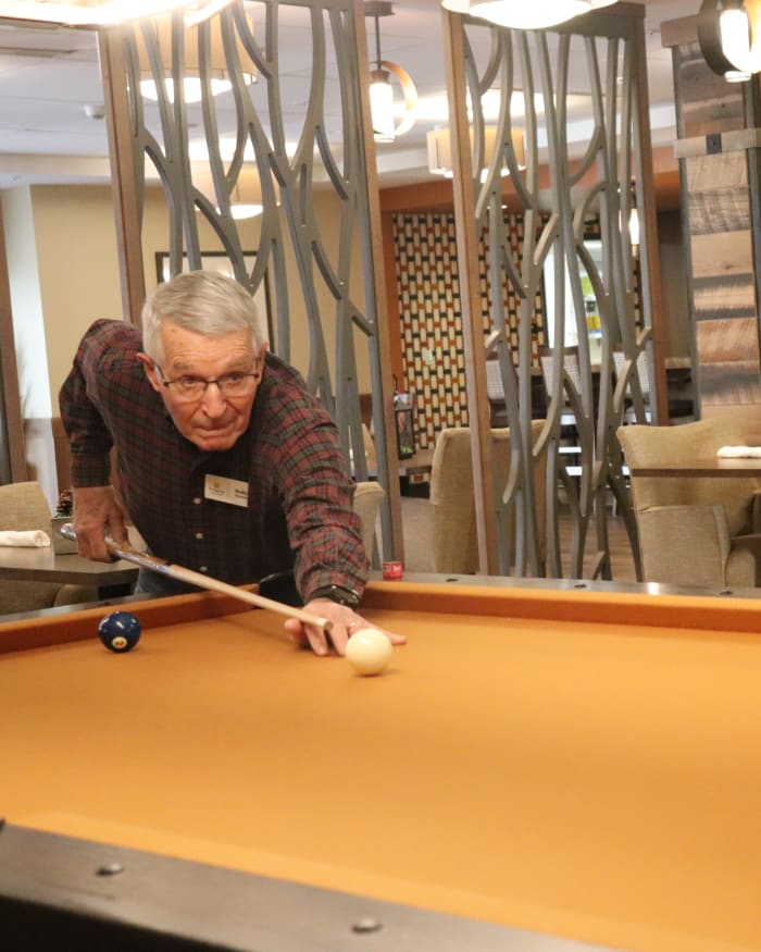 Pool player at Fancho's The Springs at Bozeman in Bozeman, Montana