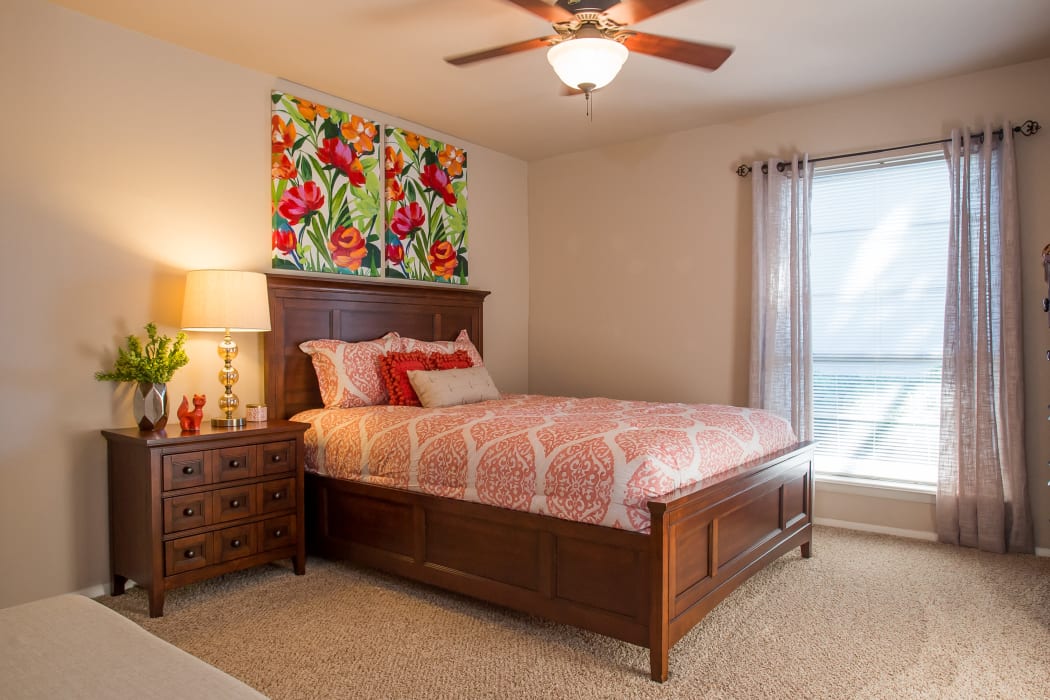 Living room at Barcelona Apartments in Tulsa, Oklahoma