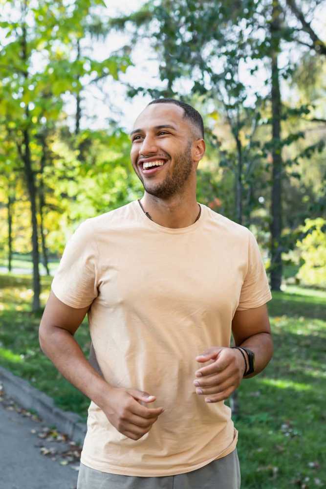 Resident man jogging at a park near Ava Apartments in Rocklin,California