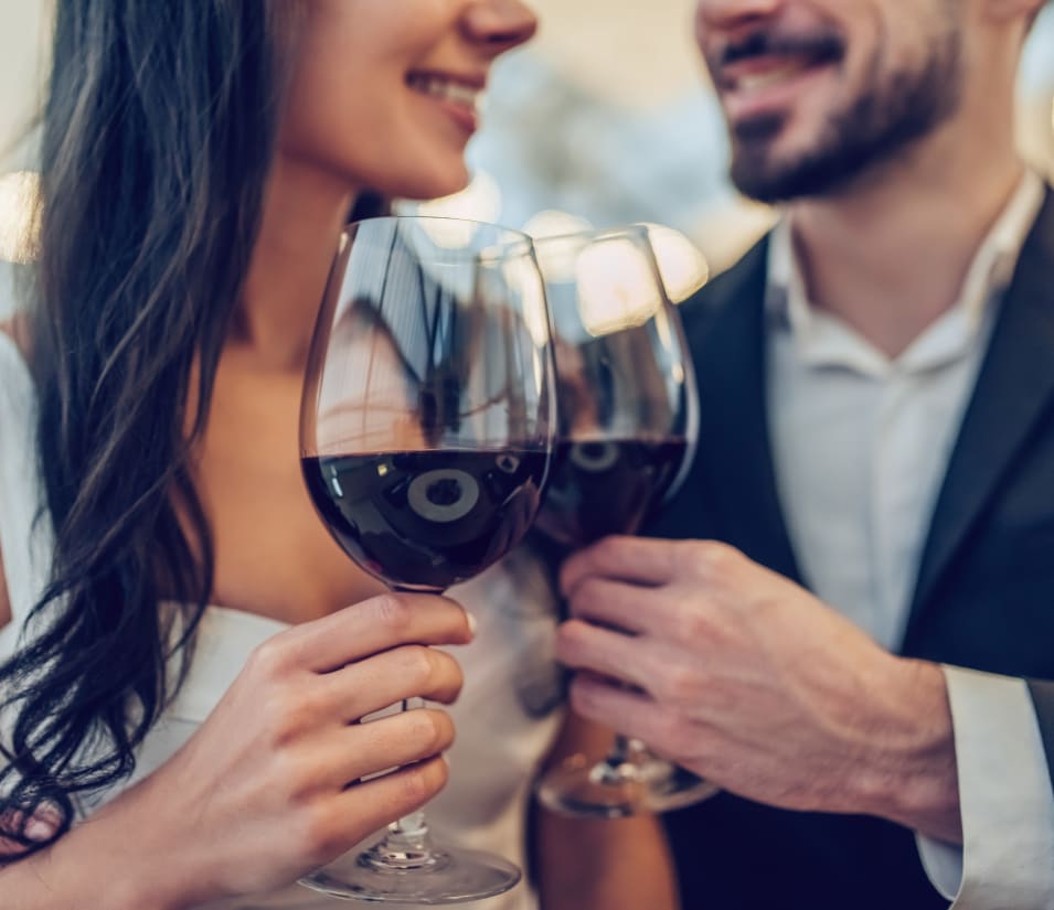 Resident couple out for a meal on date night near Waterstone Fremont in Fremont, California