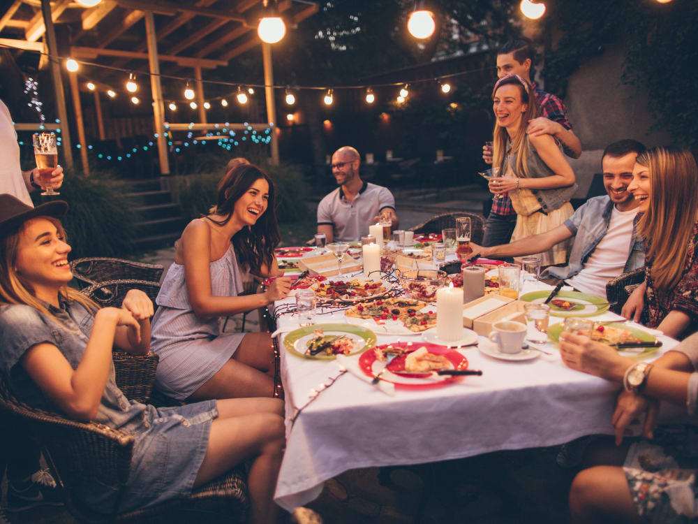 Residents out eating dinner near Tavalo Queen Creek in Queen Creek, Arizona