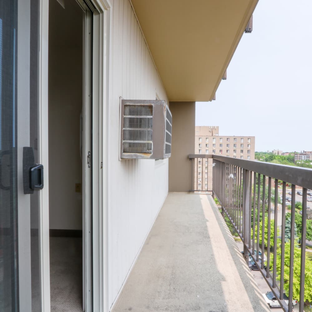Balcony at Village Center in Detroit, Michigan