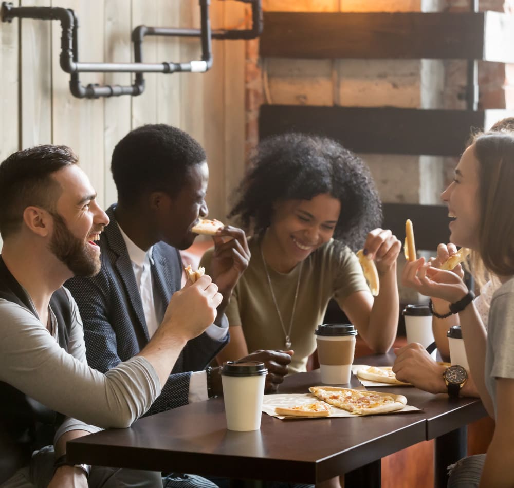 Residents out for a meal near Sofi Riverview Park in San Jose, California