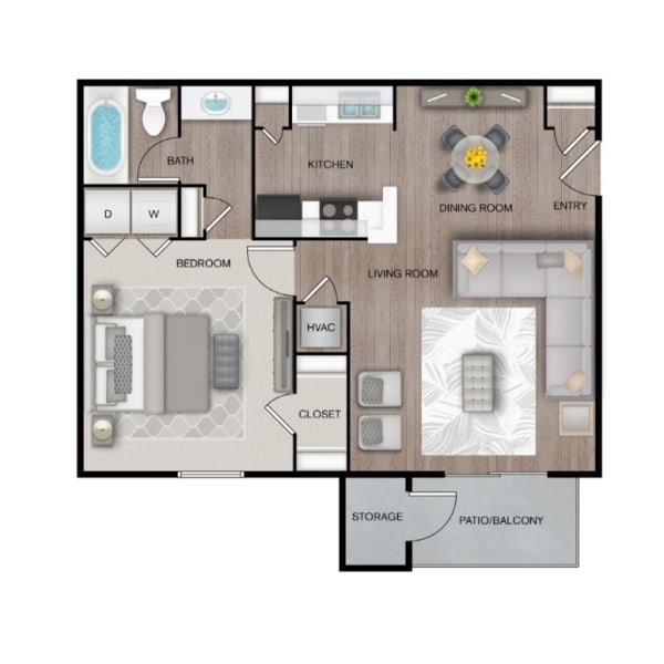 Elm floor plan brochure at The Emory in Pensacola, Florida