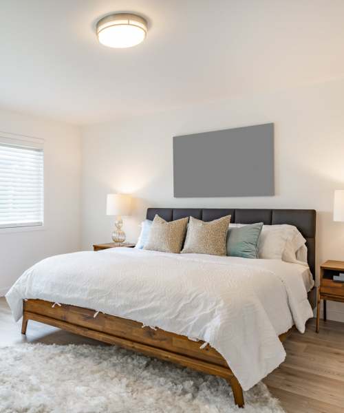 Bright bedroom at Pleasant View Townhomes in Baltimore, Maryland