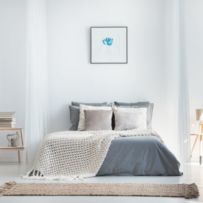 Spacious master bedroom with lots of natural lighting at Haven New Providence in New Providence, New Jersey