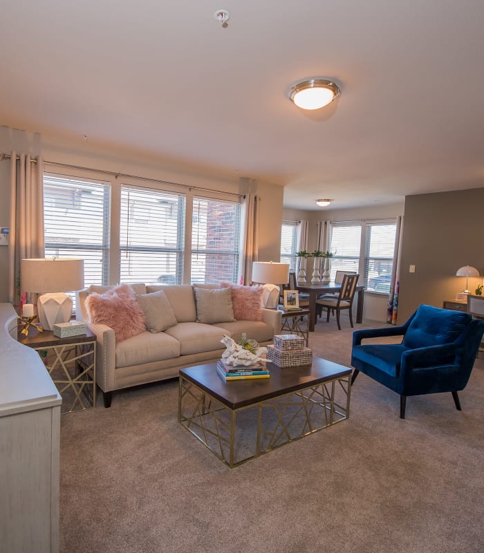 Spacious living room at Icon at Hewitt in Hewitt, Texas