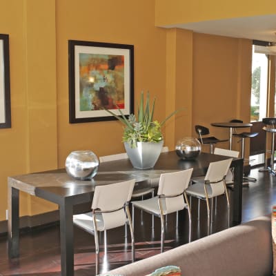 Resident lounge at Skyline Terrace Apartments in Burlingame, California