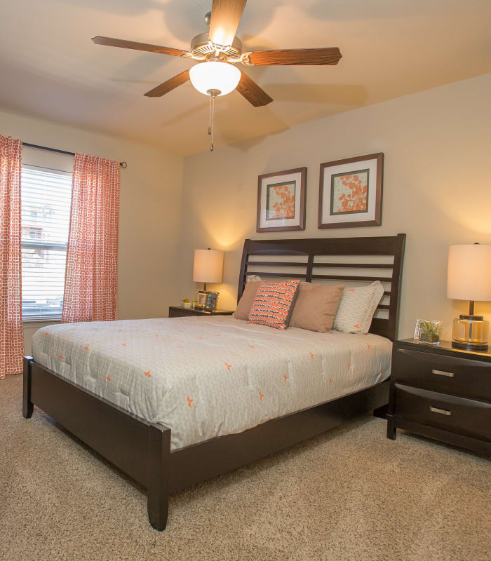 Carpeted bedroom at The Reserve at Elm in Jenks, Oklahoma