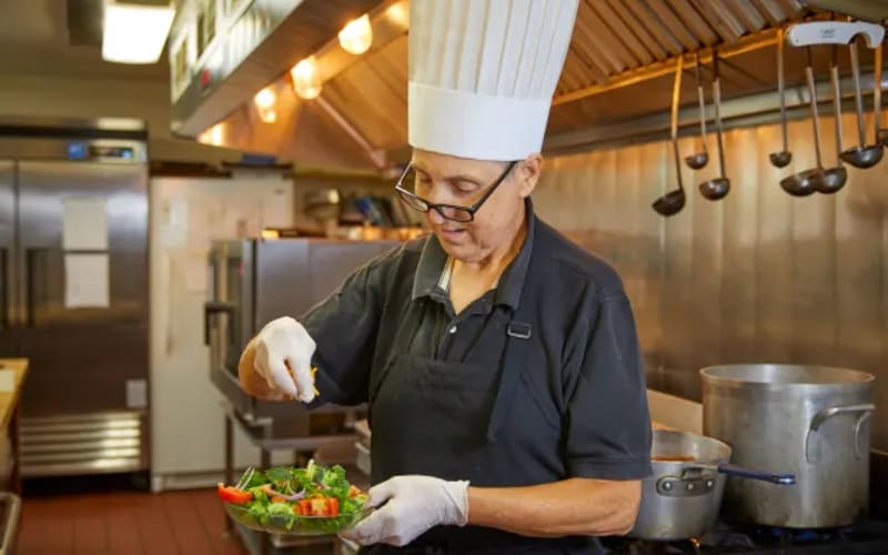 The chef at Meadowlark Senior Living in Lebanon, Oregon