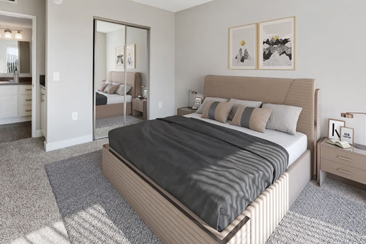 Bedroom at Amanda Regency Apartments, Van Nuys, California