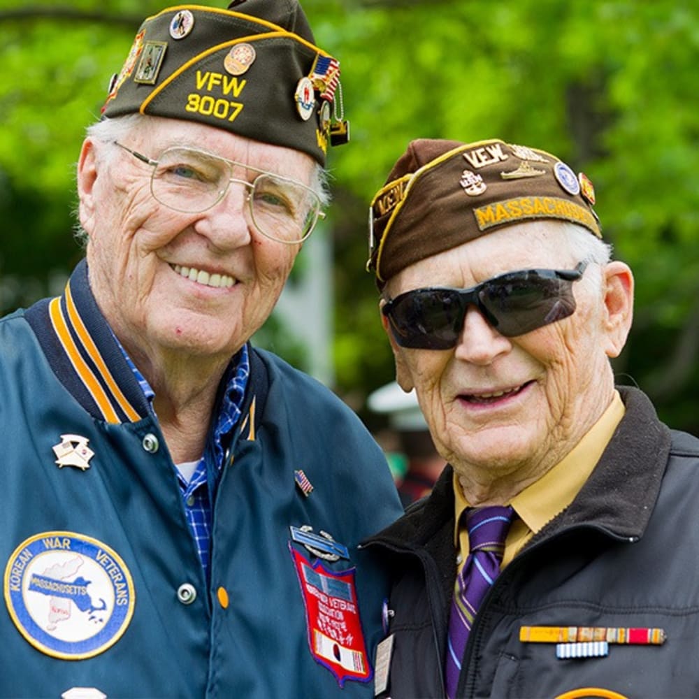 Veteran residents at Fox Hollow Independent and Assisted Living in Bend, Oregon